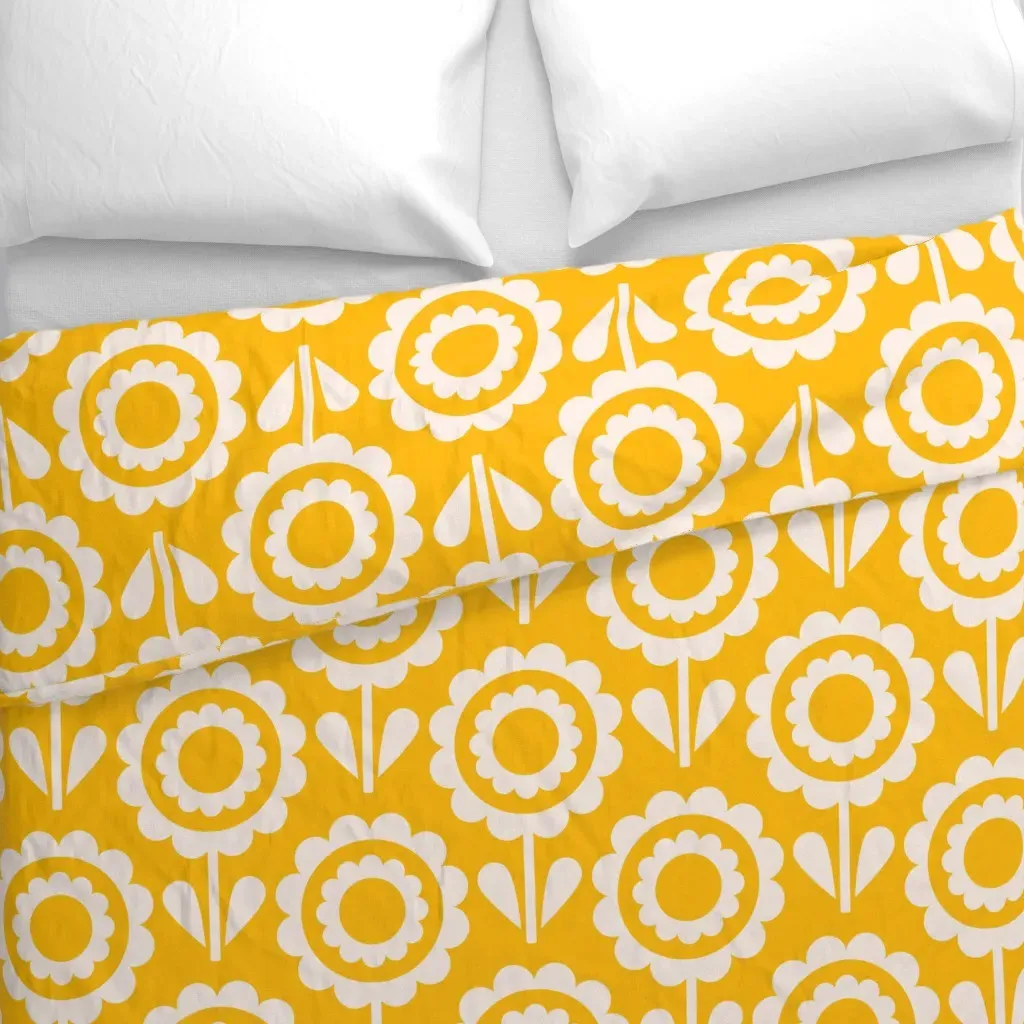 Darling Daisies Duvet Cover - Yellow alternate view