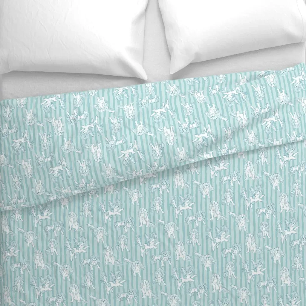 Darling Dogs Duvet Cover - Light Blue alternate view