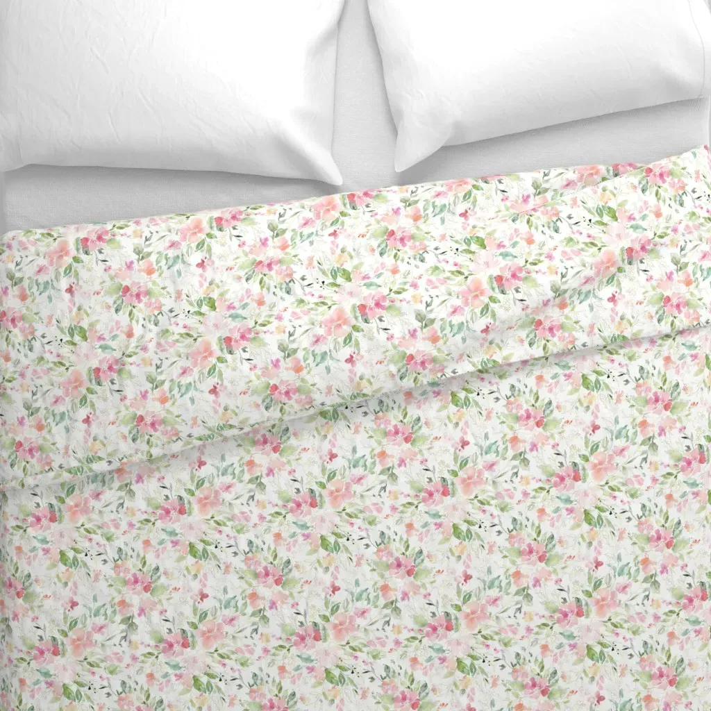 Darling Spring Florals Duvet Cover - Pink alternate view