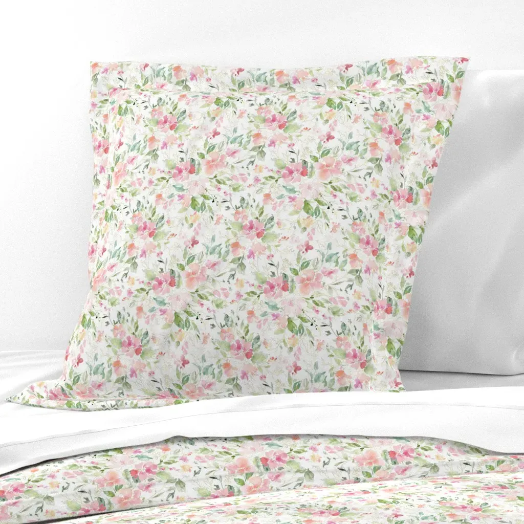 Darling Spring Florals Euro Pillow Sham - Pink product