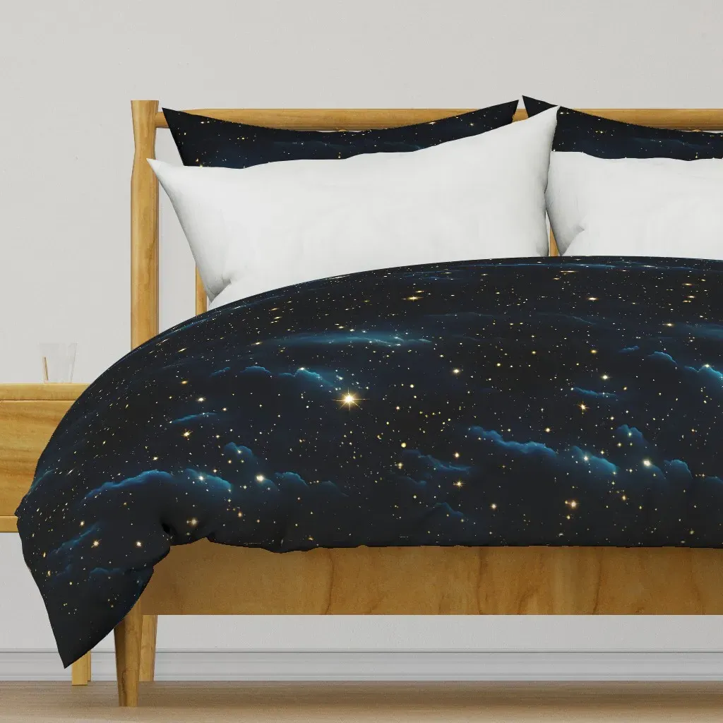 Dazzling Night Sky Duvet Cover - Dark Blue product