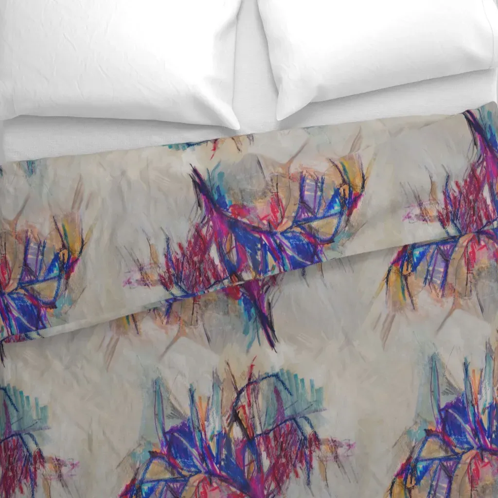 Dc Tree Pastel Duvet Cover - Deep Blue alternate view