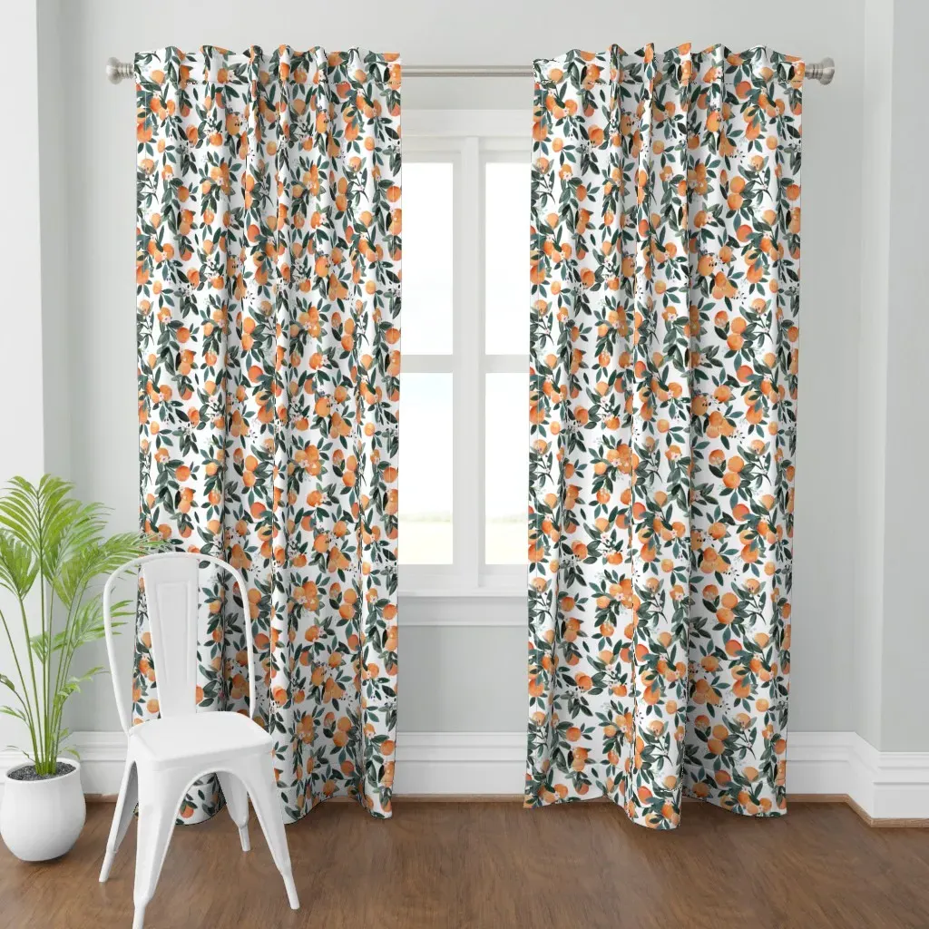 Dear Clementine Oranges Curtain Panel - Orange product