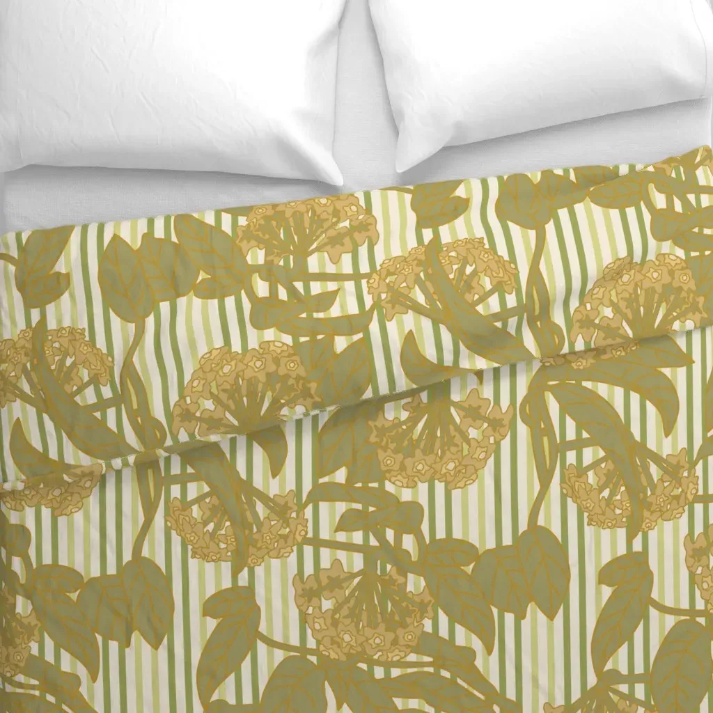Dear Frances Duvet Cover - Olive Green alternate view