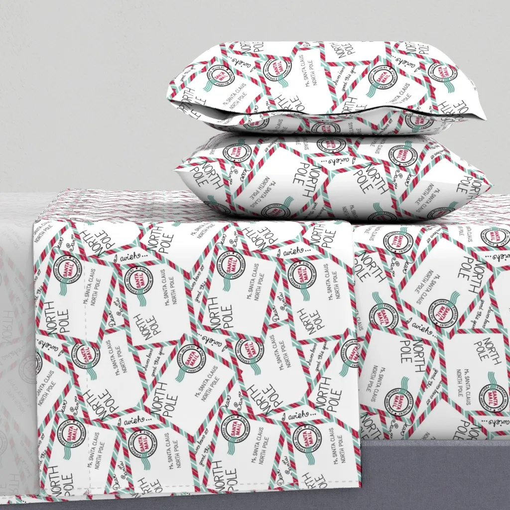 Dear Santa Mail Queen Sheet Set - Red product