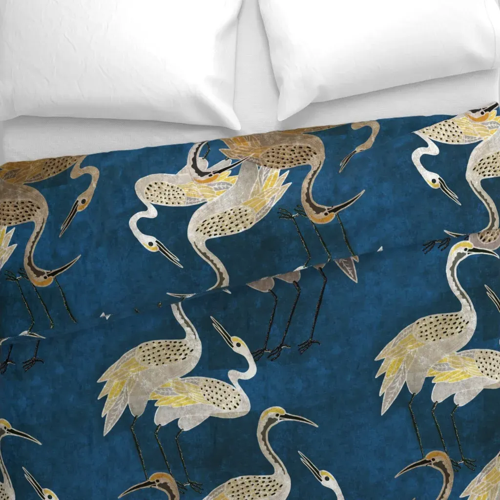 Deco Cranes Duvet Cover - Grey alternate view