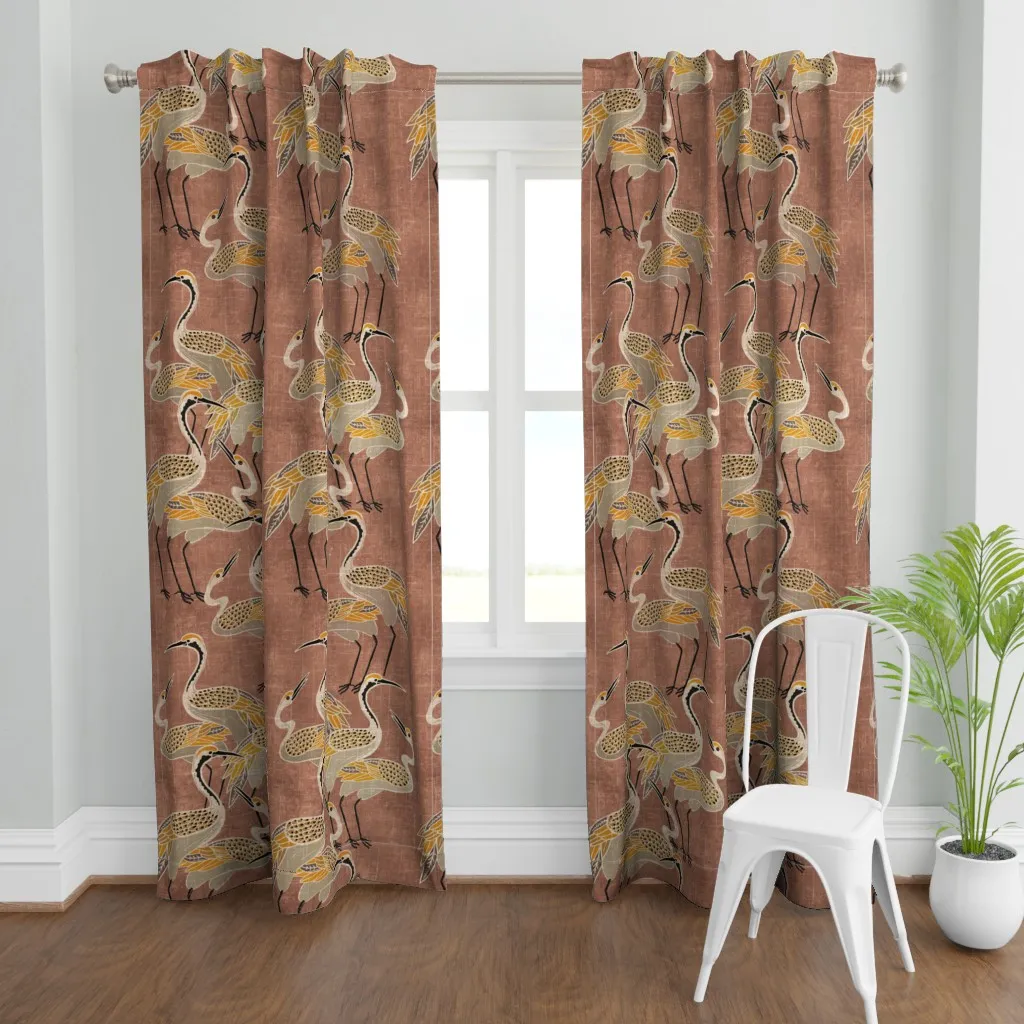 Deco Cranes Sedona Clay Curtain Panel - Dusty Rose product