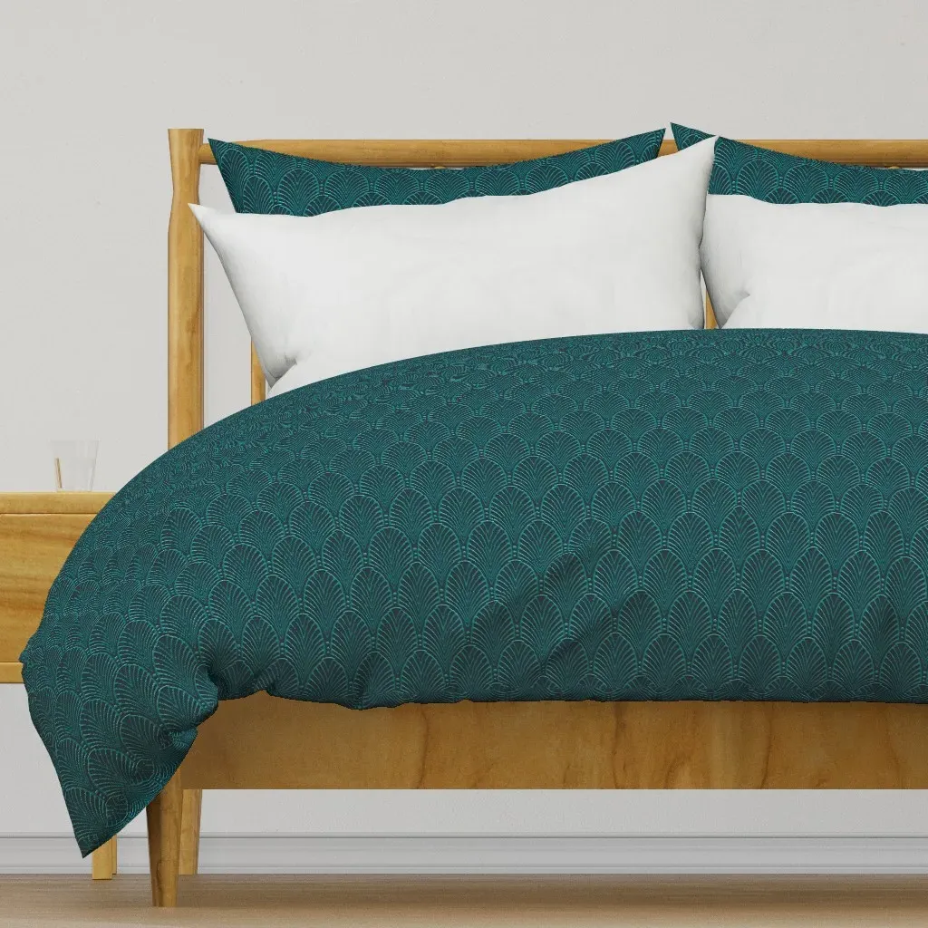 Deco Pattern Duvet Cover - Teal product