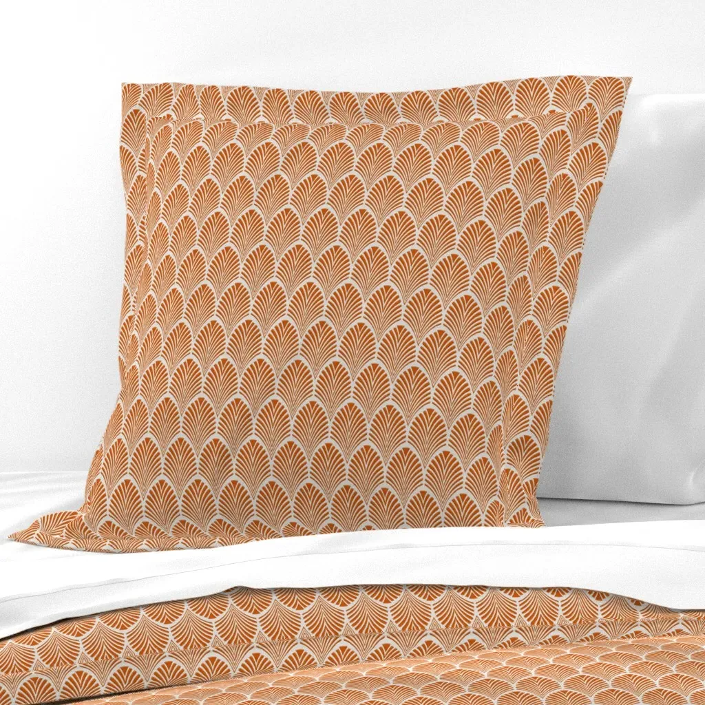 Deco Pattern Euro Pillow Sham - Burnt Orange product