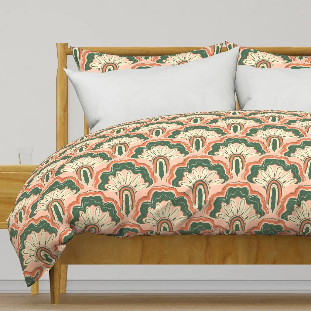 Deco Peacock Duvet Cover - Peach product