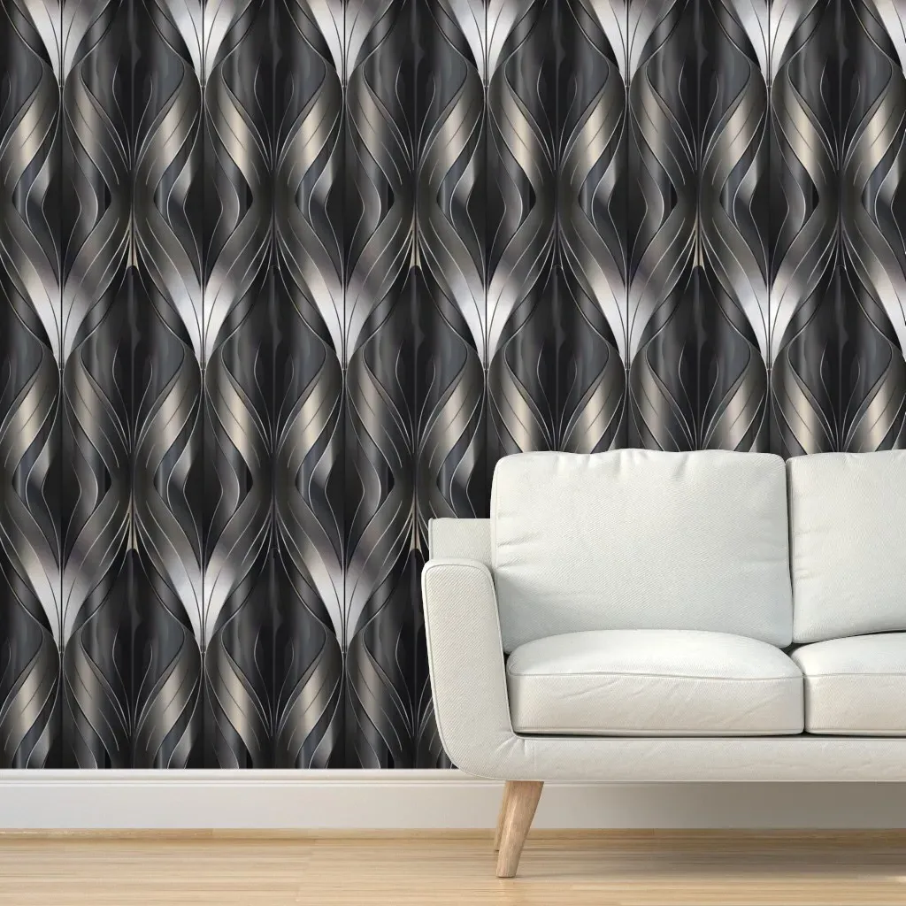 Deco Sanctuary Peel and Stick Wallpaper - Silver product