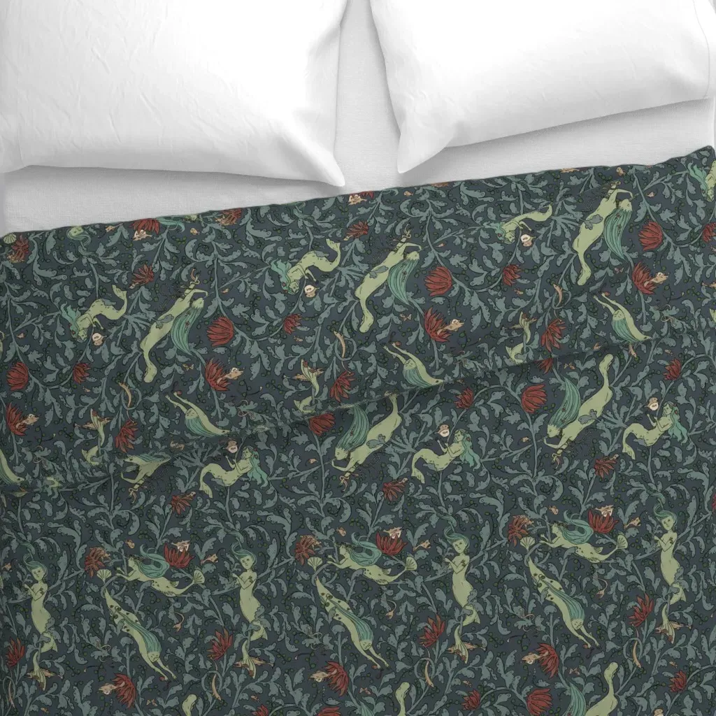 Deep Diving Duvet Cover - Teal alternate view