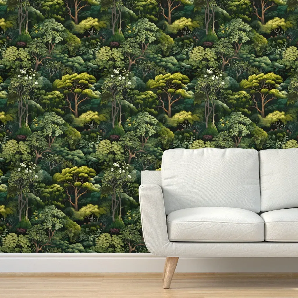 Deep Sleep Forest Peel and Stick Wallpaper - Green product