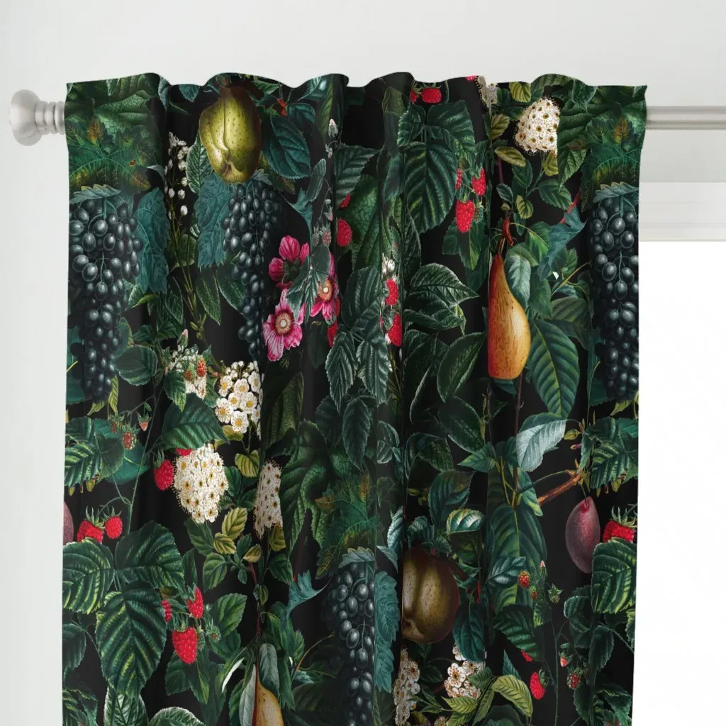 Delicious Floral Curtain Panel - Green alternate view
