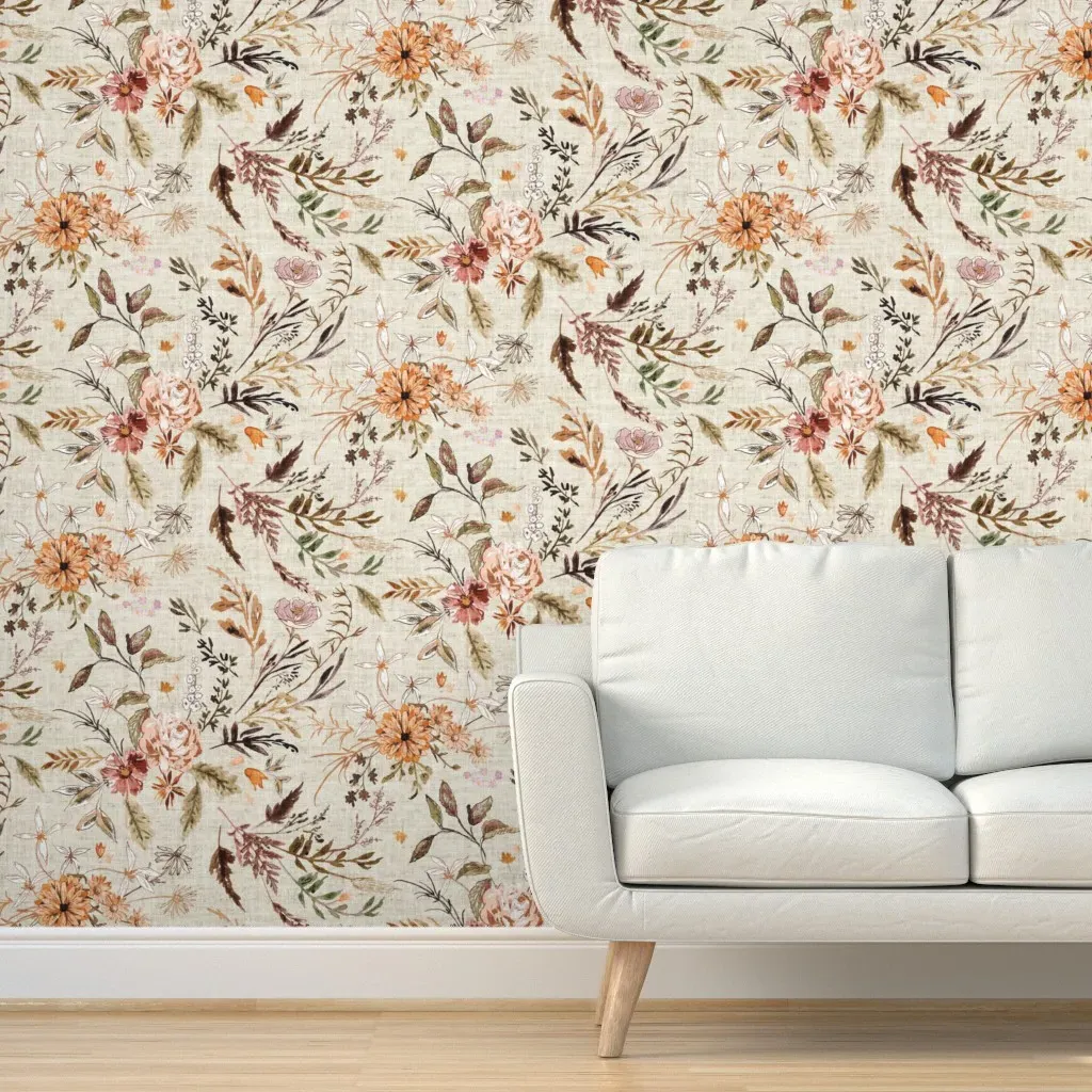 Delilah Peel and Stick Wallpaper - Sage/Autumn product