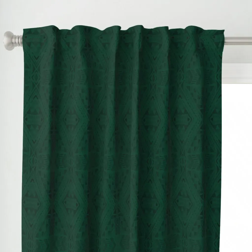 Delphine Watercolour Curtain Panel - Green alternate view