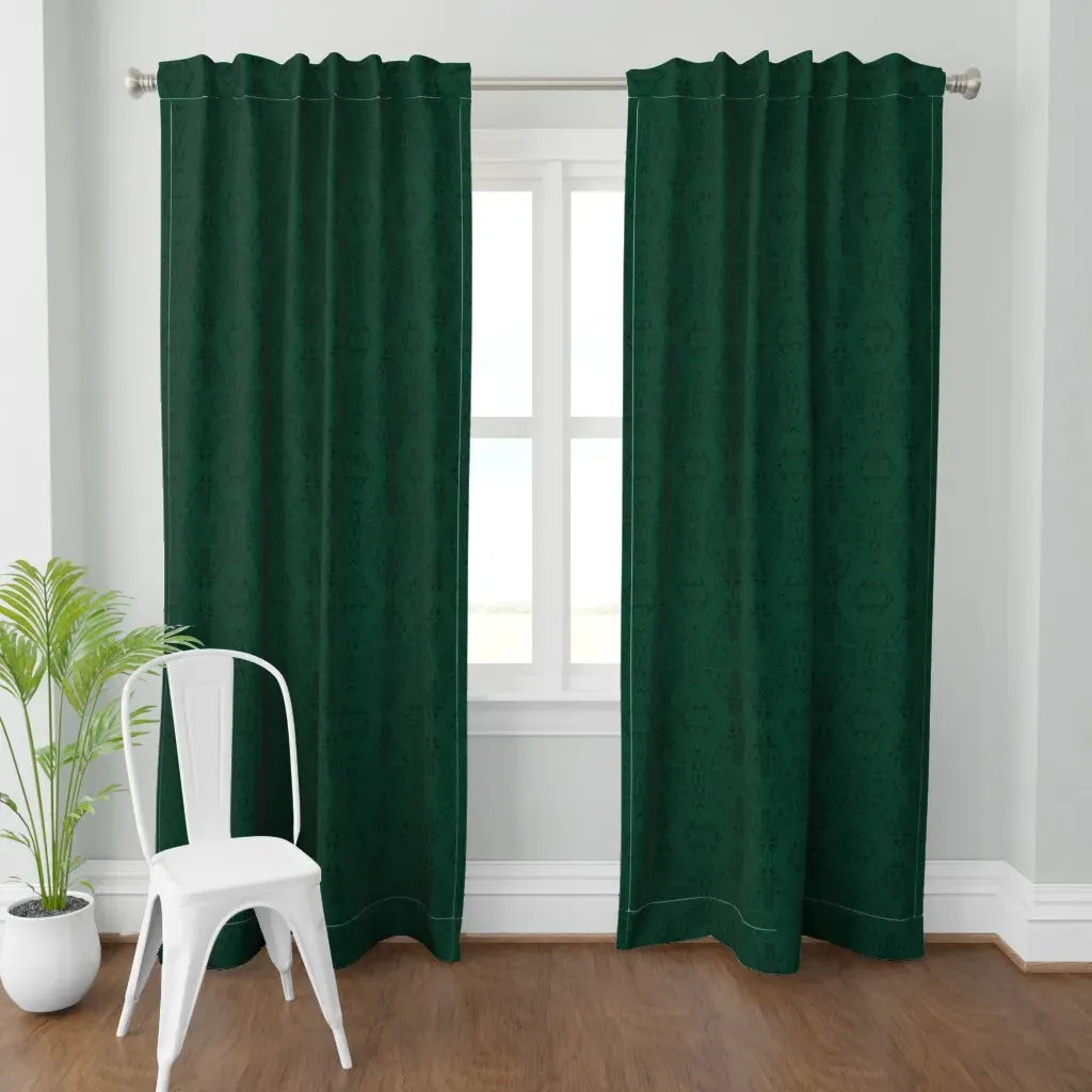Delphine Watercolour Curtain Panel - Green product