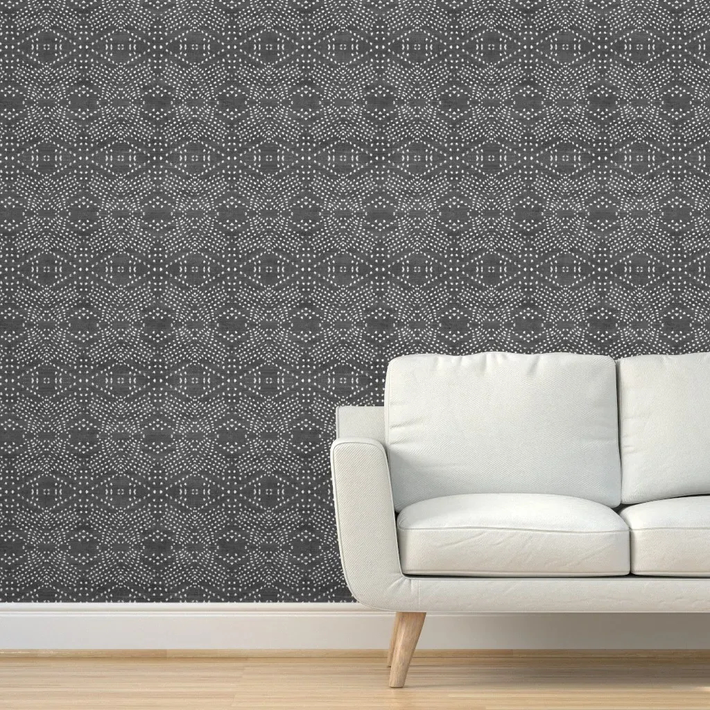 Denim Boho Peel and Stick Wallpaper - Grey product