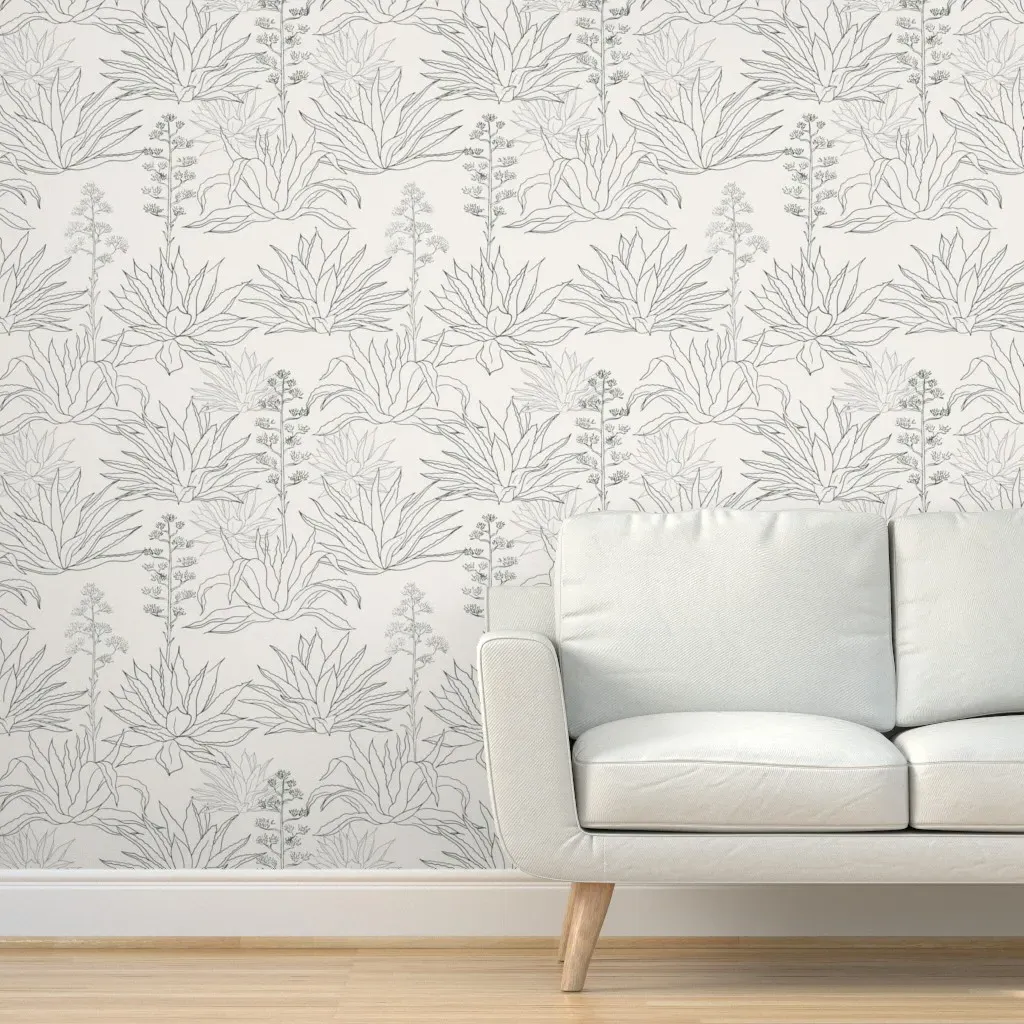 Desert Agave Peel and Stick Wallpaper - Warm Neutral product