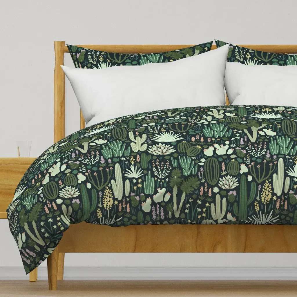 Desert Garden Duvet Cover - Dark Green product