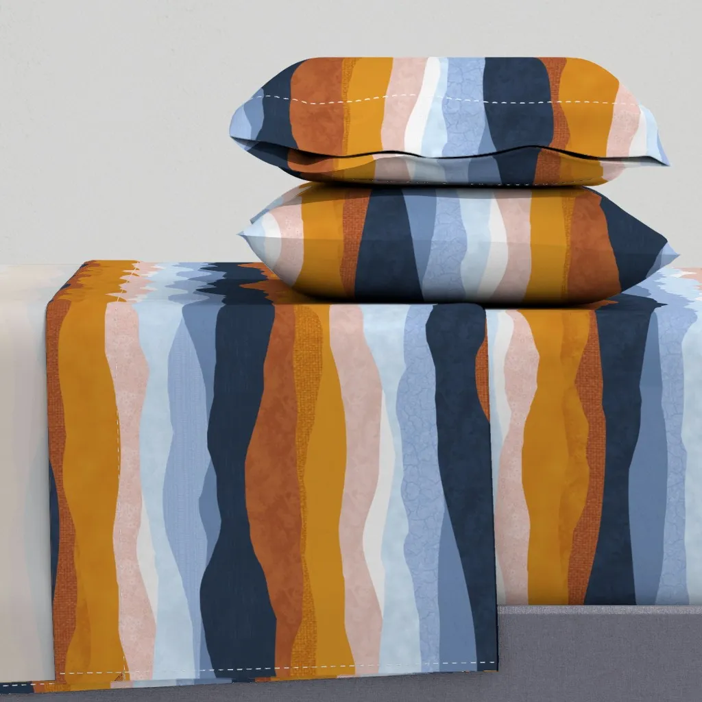 Desert Landscape Queen Size Sheet Set - Mustard Yellow product