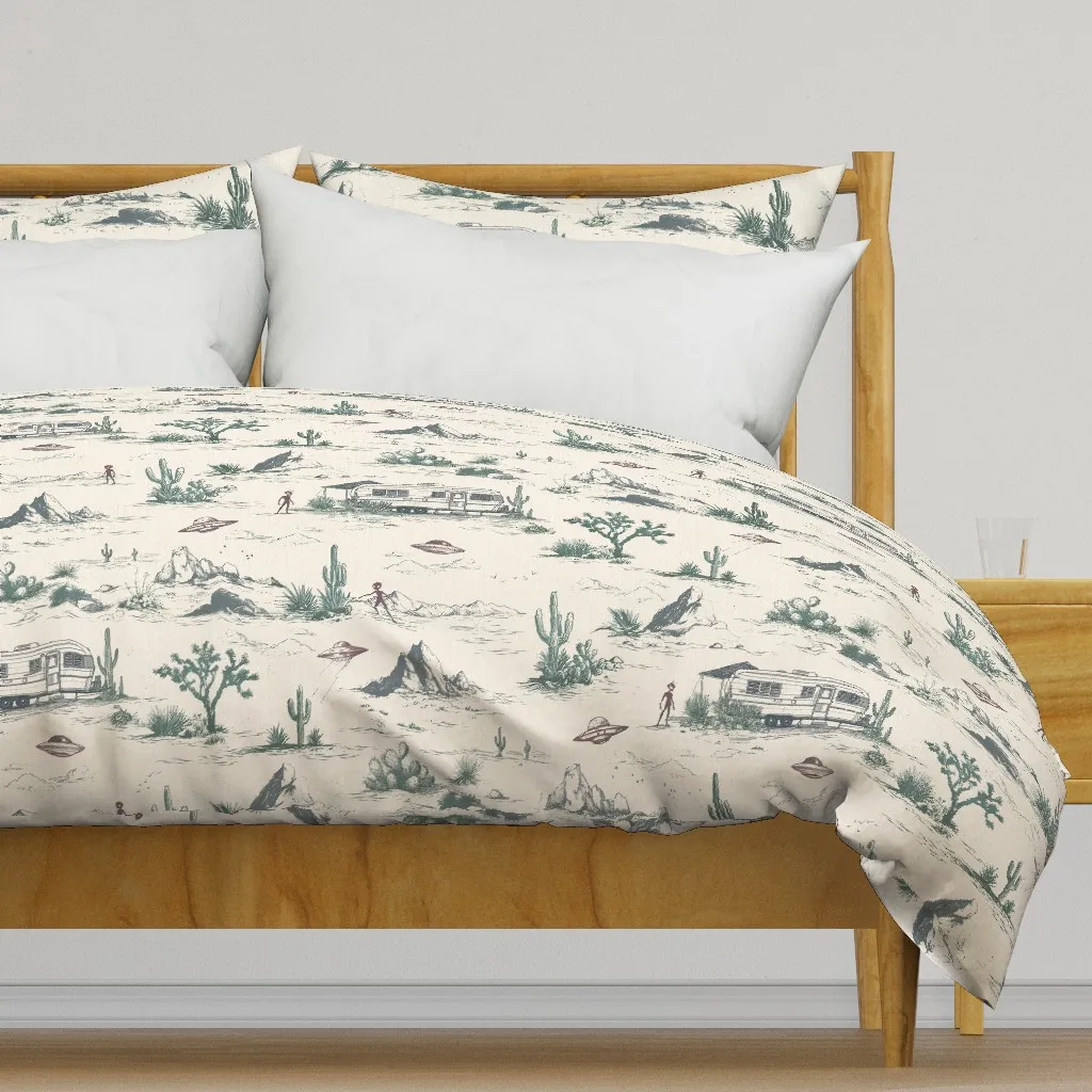 Desert-X-Traterrestrial Toile Duvet Cover - Beige product