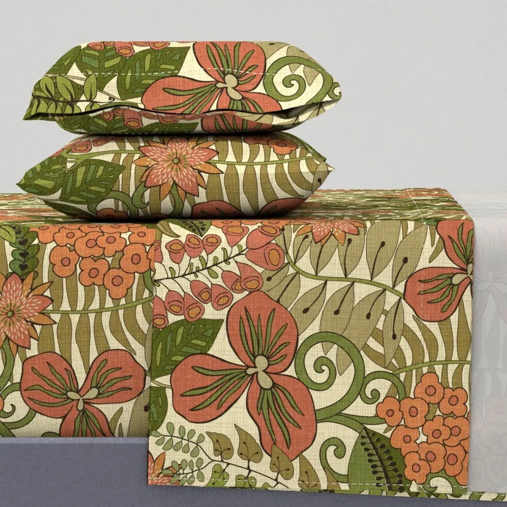 Devonshire Cottage Romance Cal King Sheet Set - Salmon product