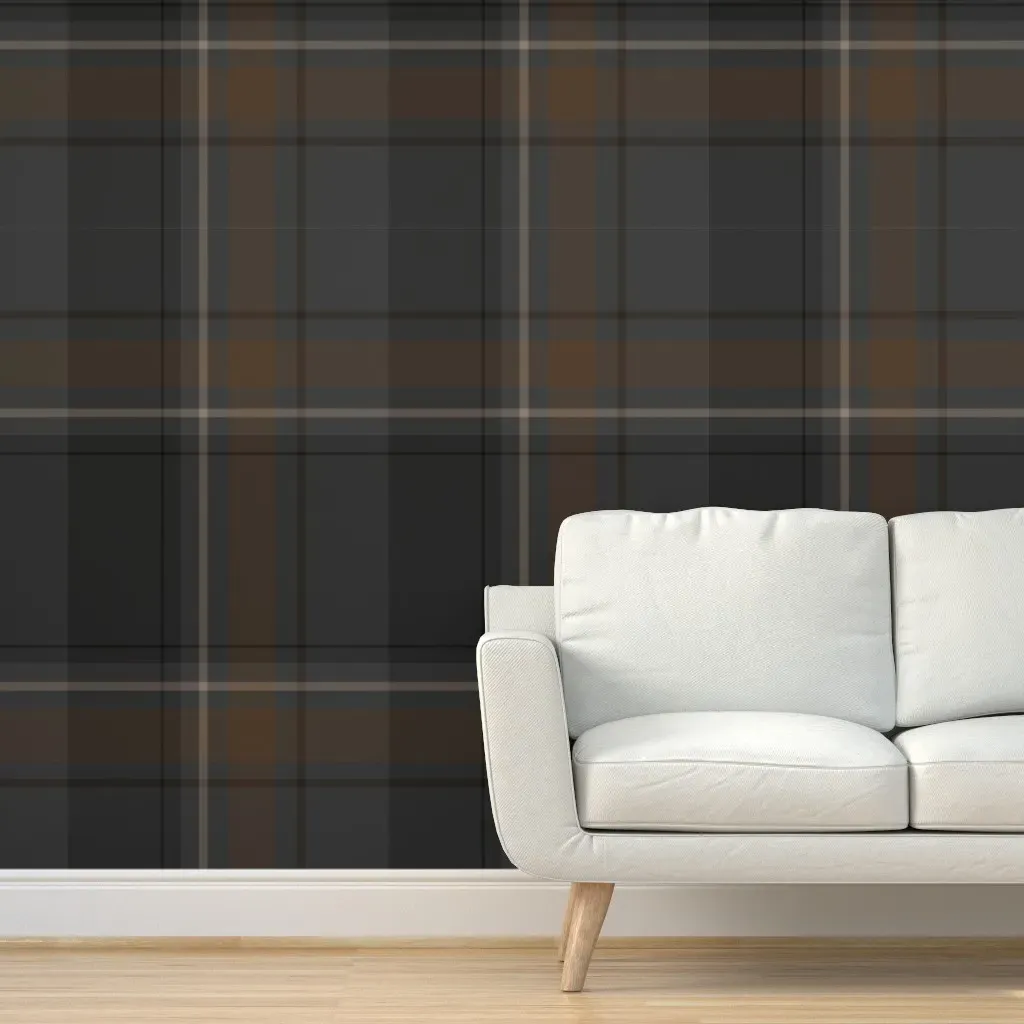 Dgb Plaid Peel and Stick Wallpaper Removable - Dark Gray product