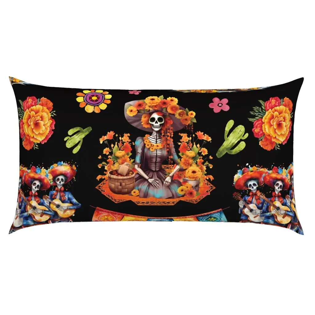 Dia De Los Muertos Calavera King Pillow Sham - Orange product