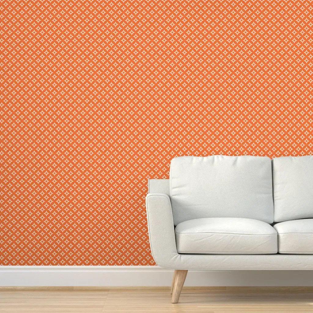 Diamond Circles Peel and Stick Wallpaper - Orange product