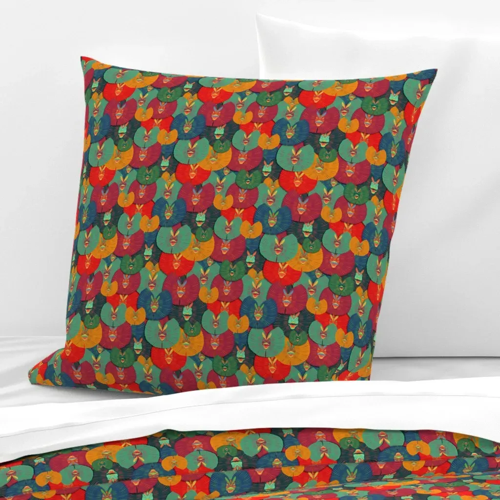 Dilophosaurus Carnival Euro Pillow Sham - Red product