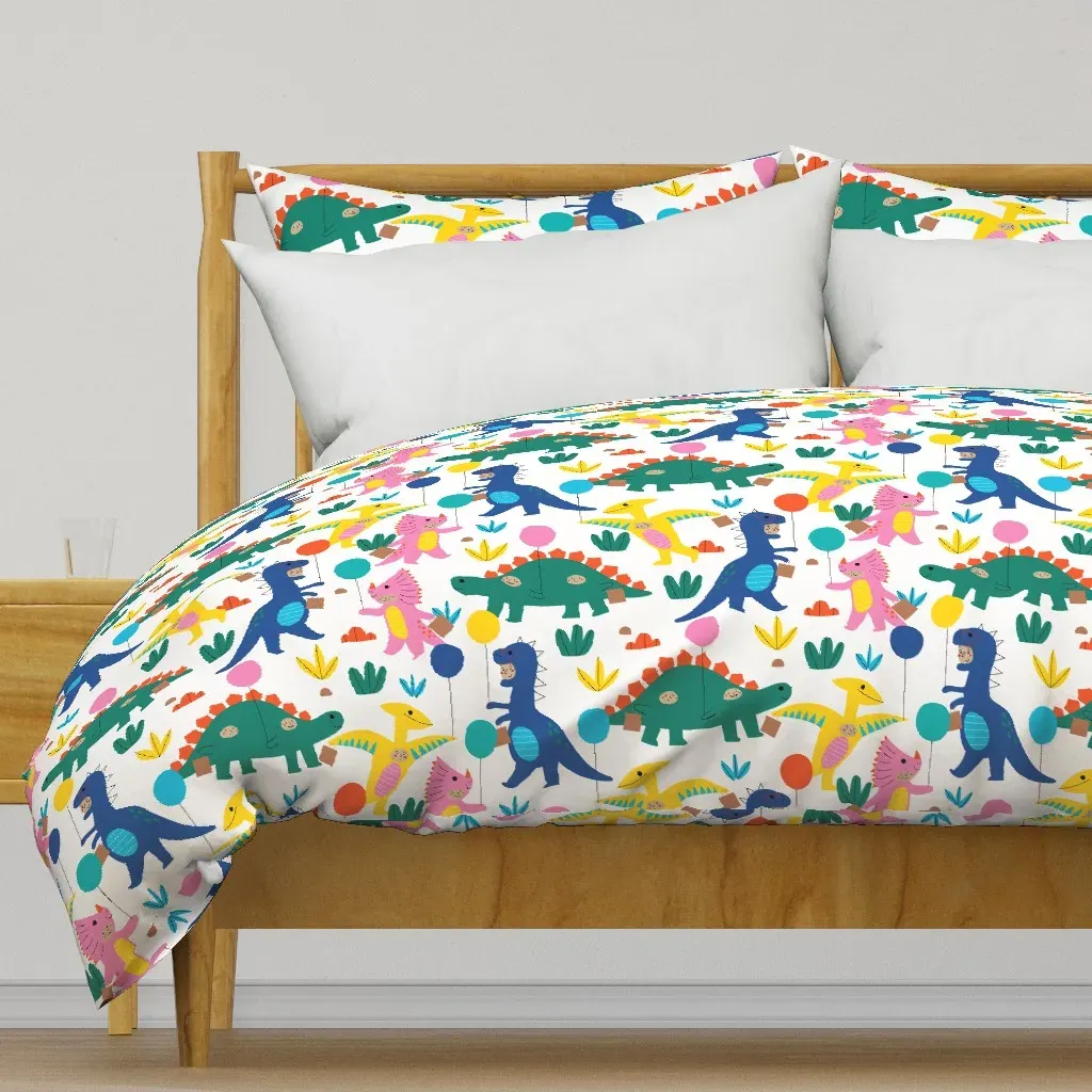 Dino Party Duvet Cover - Pink product