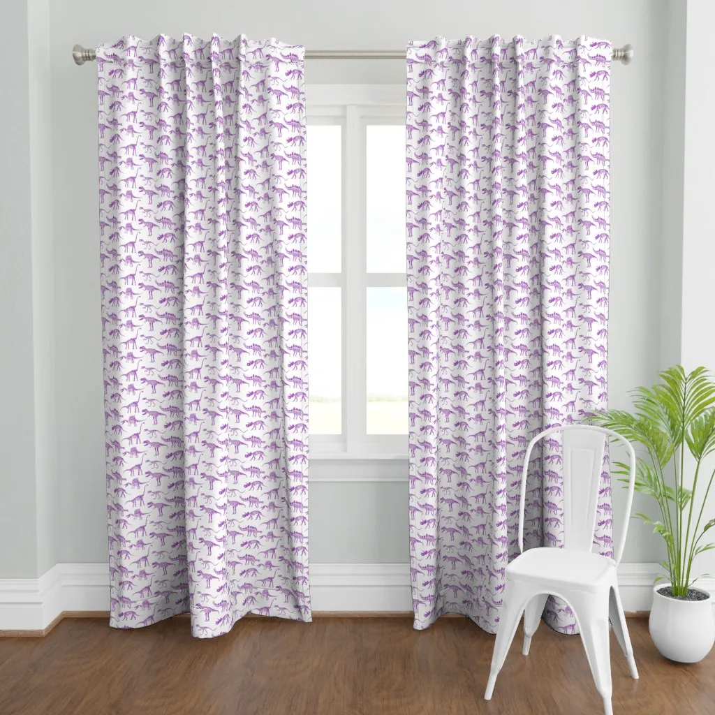 Dinosaur Curtain Panel - Purple product