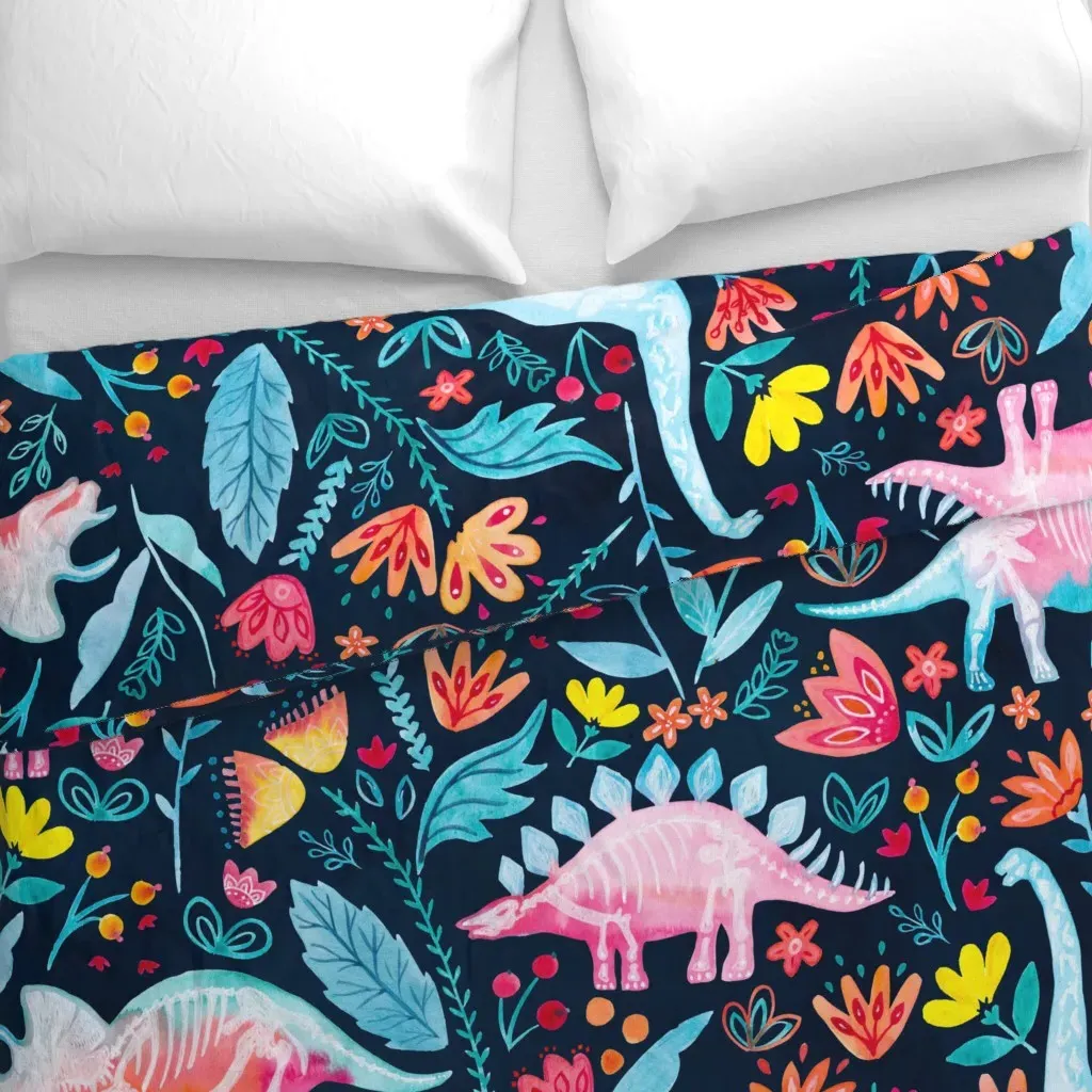 Dinosaur Delight XL Duvet Cover - Pink alternate view