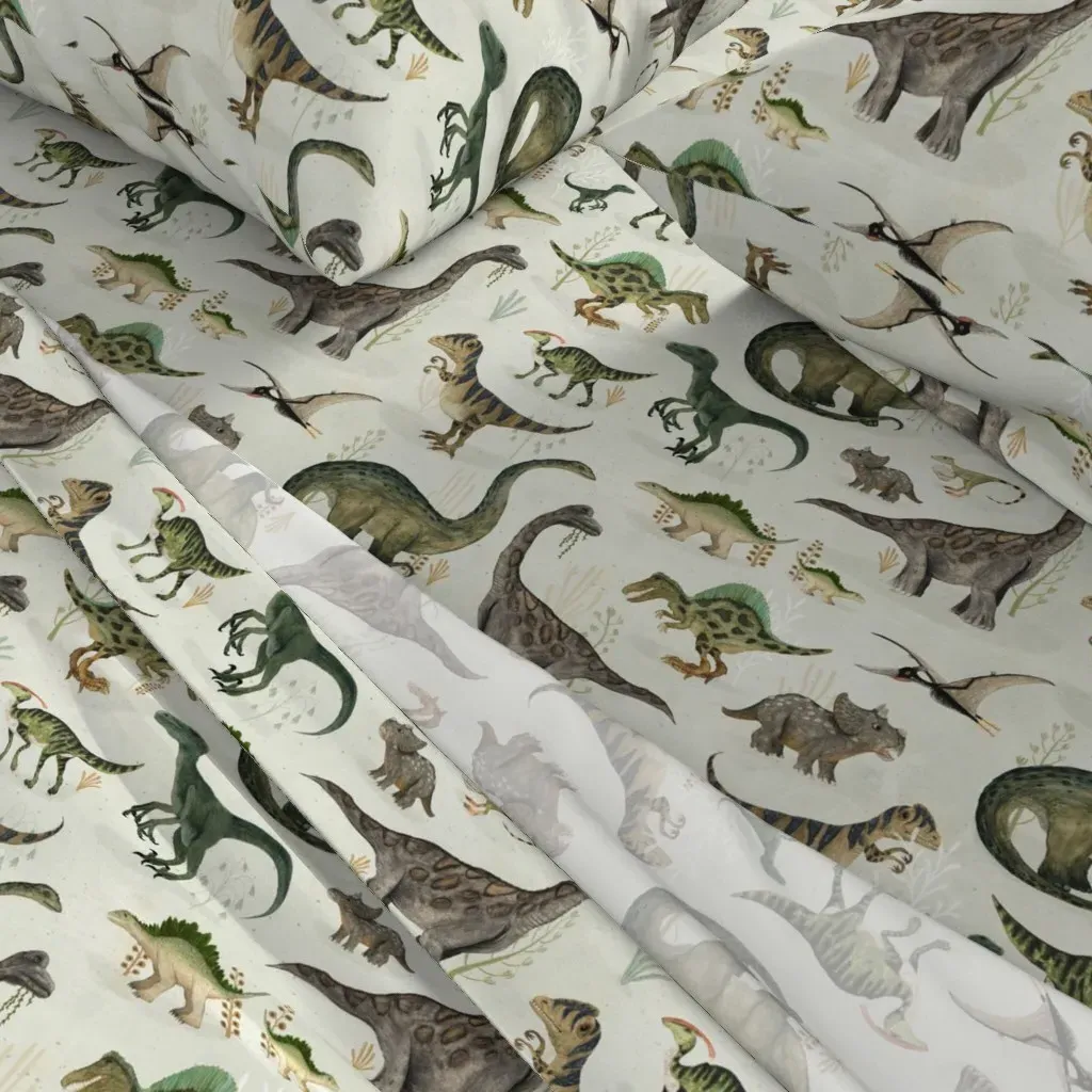 Dinosaurs Large Twin Sheet Set - Green alternate view