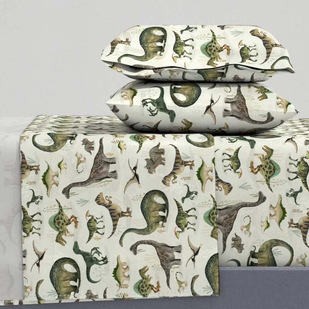 Dinosaurs Large Twin Sheet Set - Green product