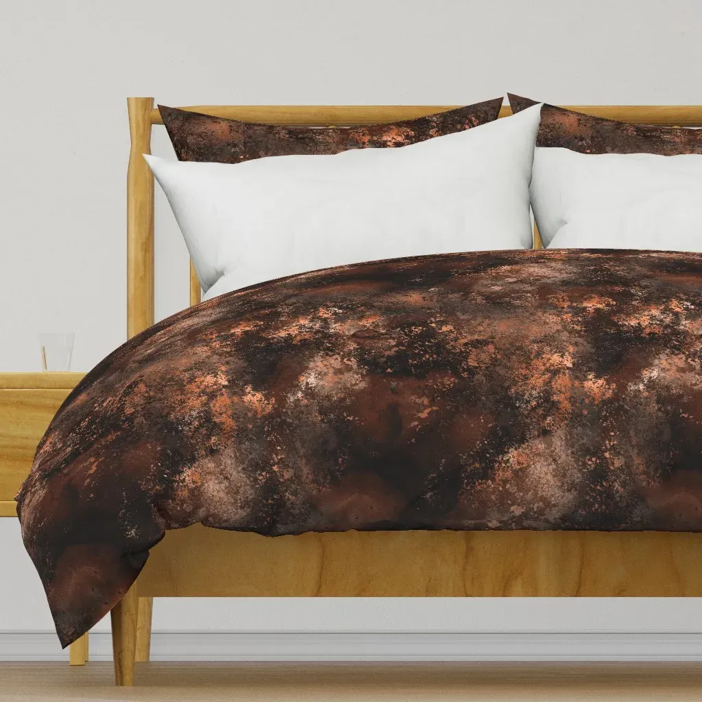 Distress Patina Duvet Cover - Dark Brown product