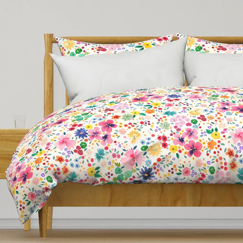 Ditsy Floral Confetti Garden Duvet Cover - Pink product
