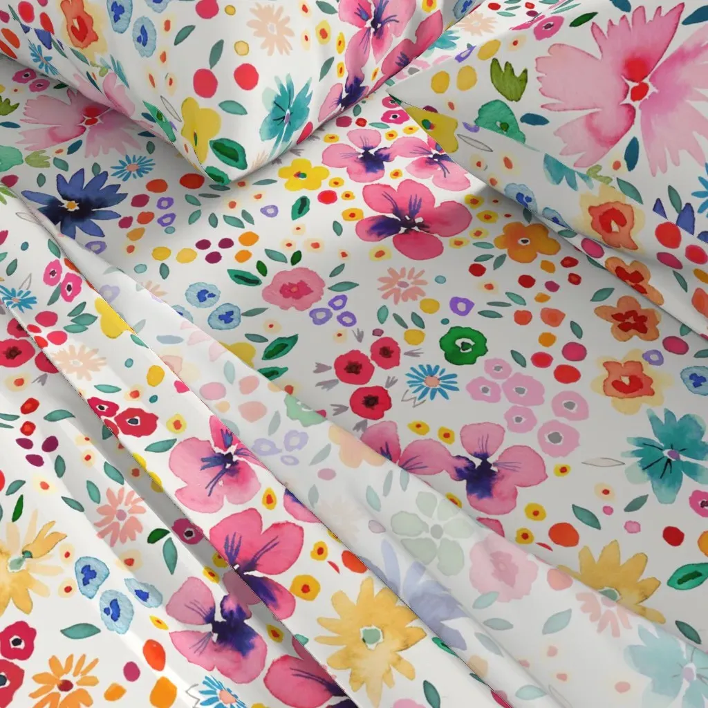 Ditsy Floral Confetti Garden Full Sheet Set - Pink alternate view