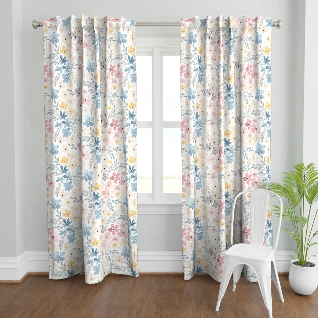Ditsy Floral Curtain Panel - Pink product