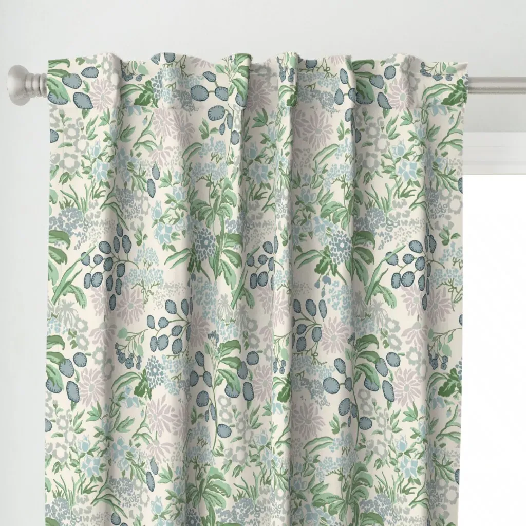 Ditsy Pastel Floral Curtain Panel alternate view