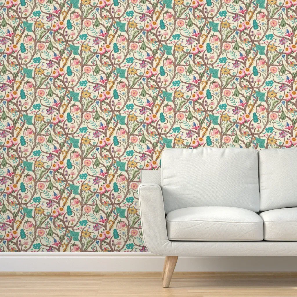 Diva Dance Chintz Peel and Stick Wallpaper - Beige product