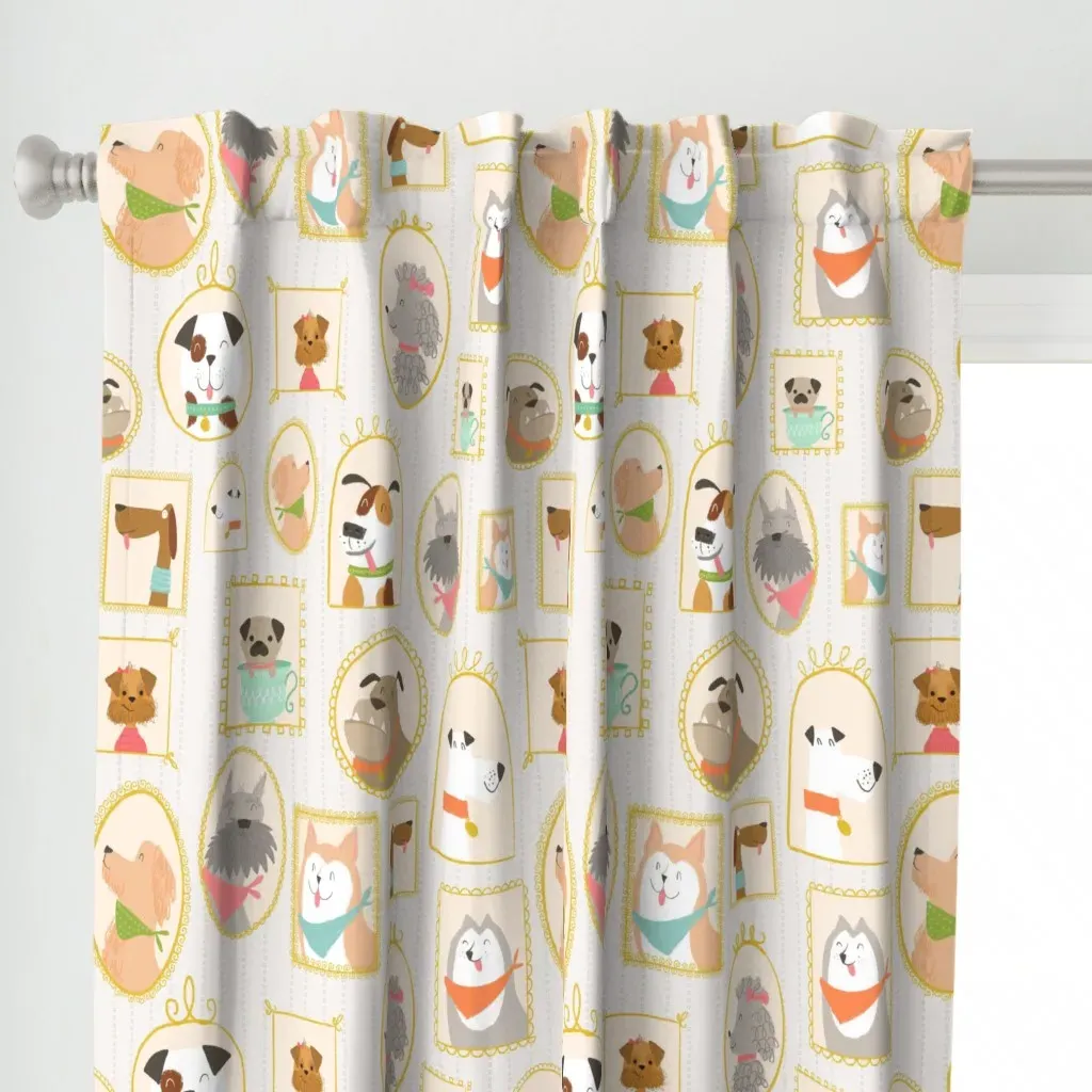 Dog Groomer Veterinarian Curtain Panel - Off-White alternate view