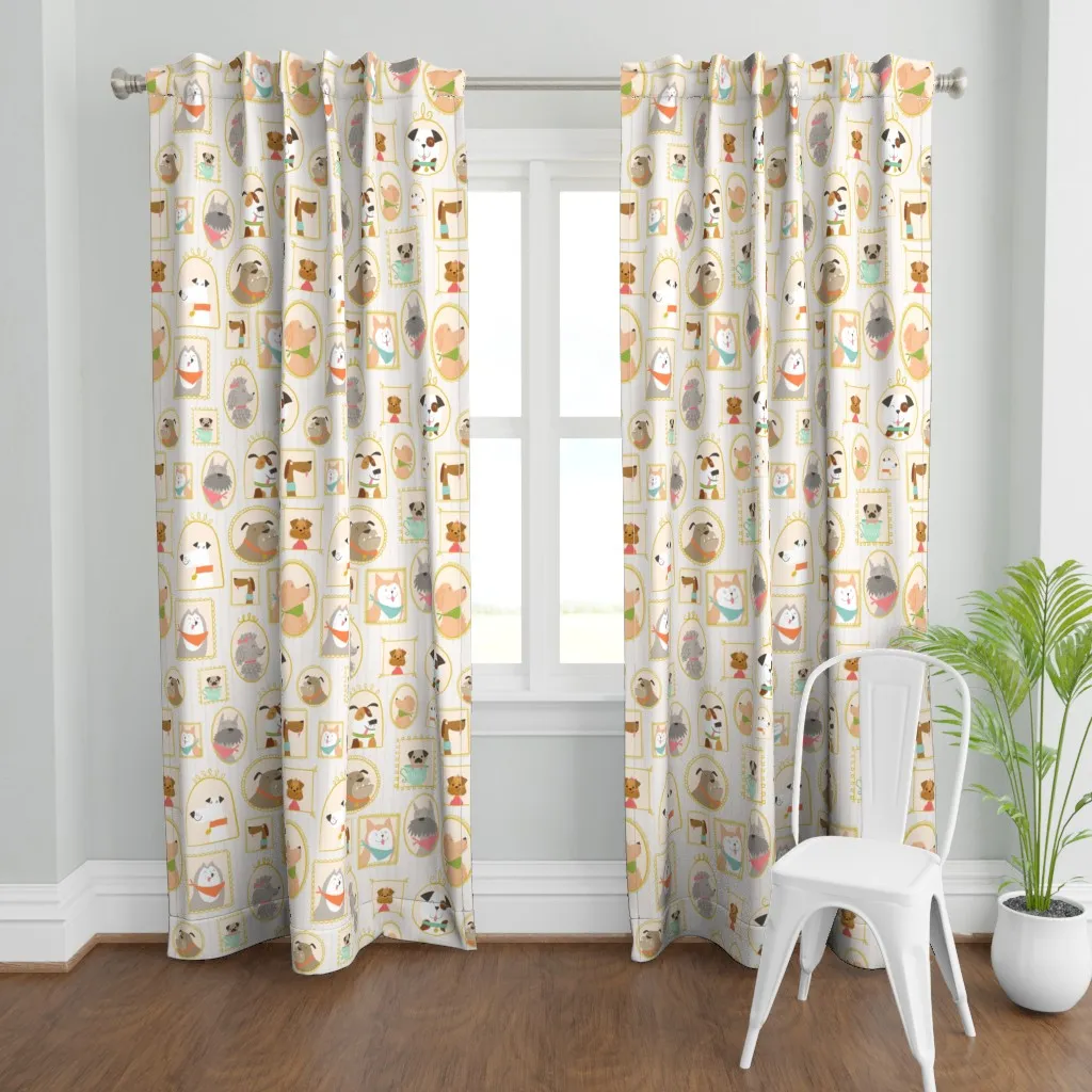 Dog Groomer Veterinarian Curtain Panel - Off-White product