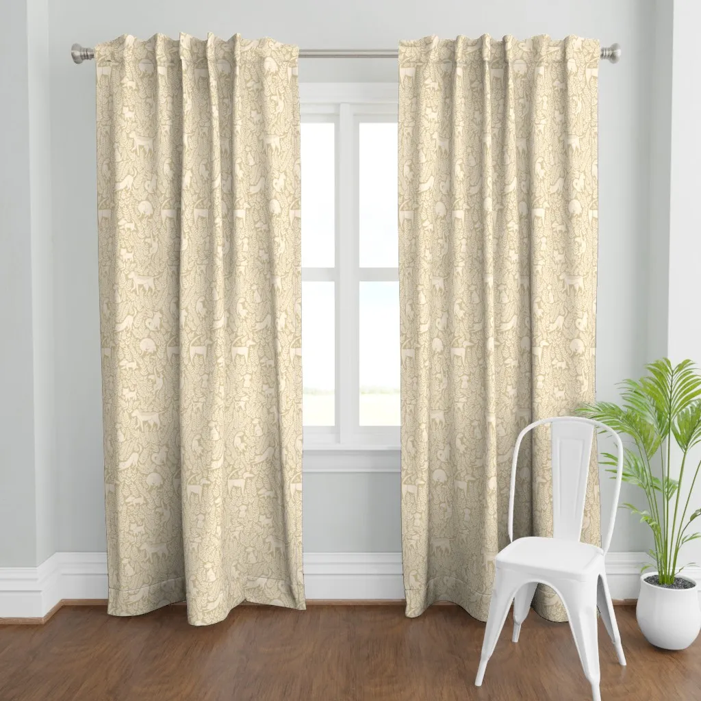 Dog Park Curtain Panel - Beige product