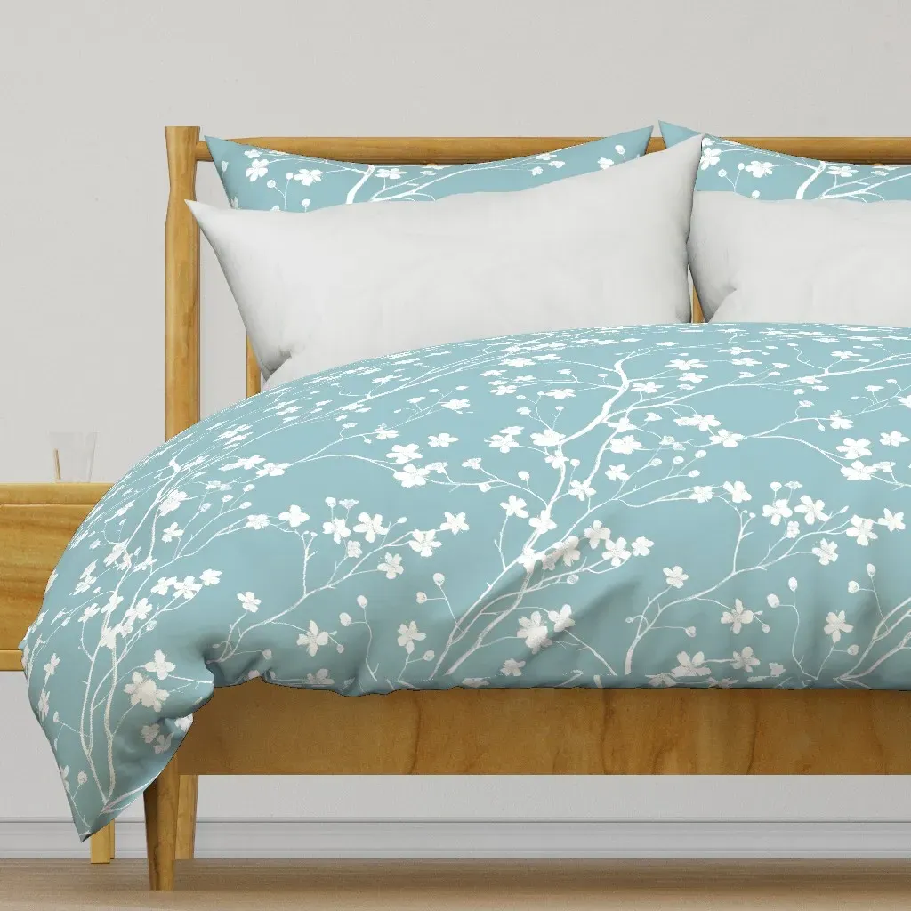 Dogwood Tree Blossoms Duvet Cover - White product