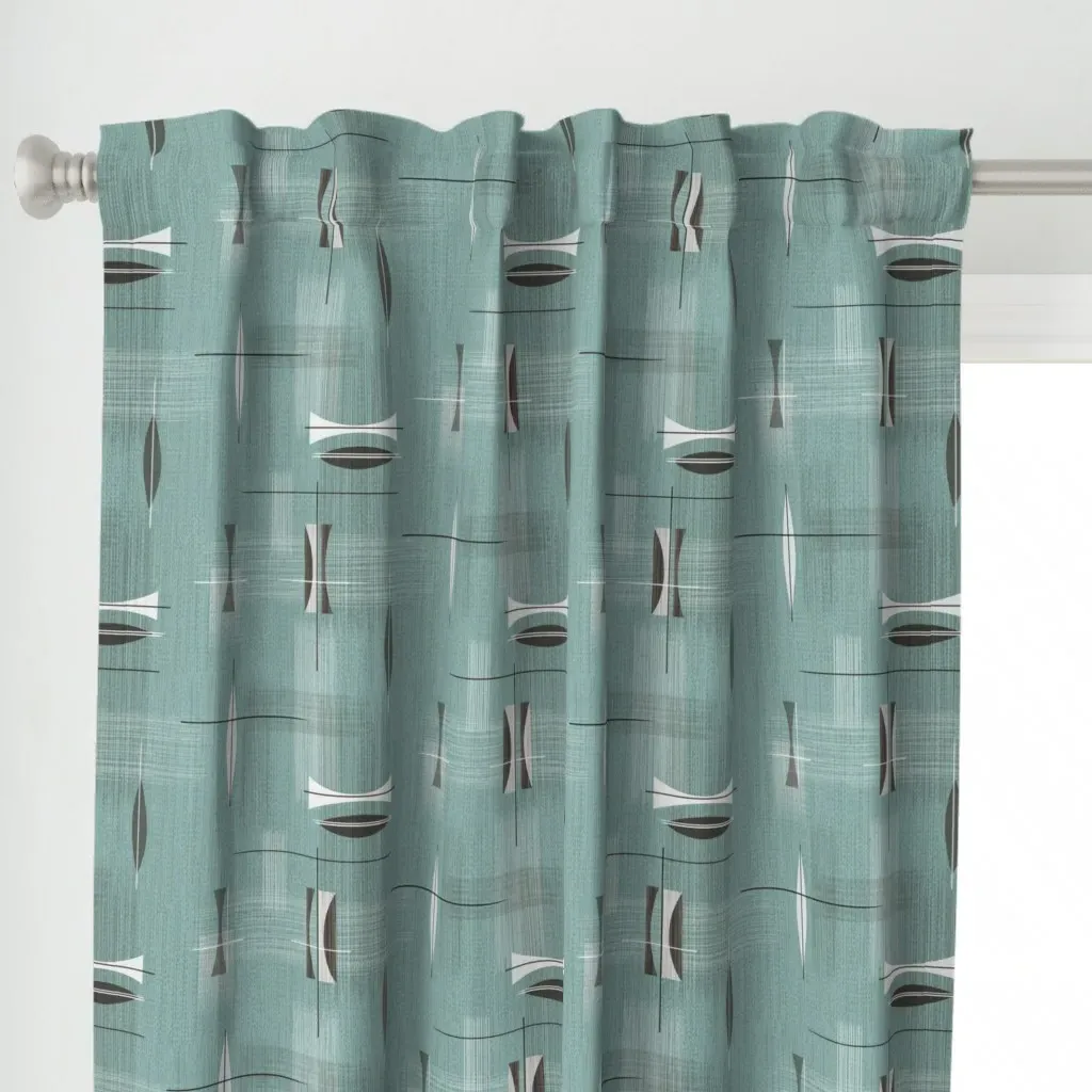 Don Draper Curtain Panel - Teal alternate view