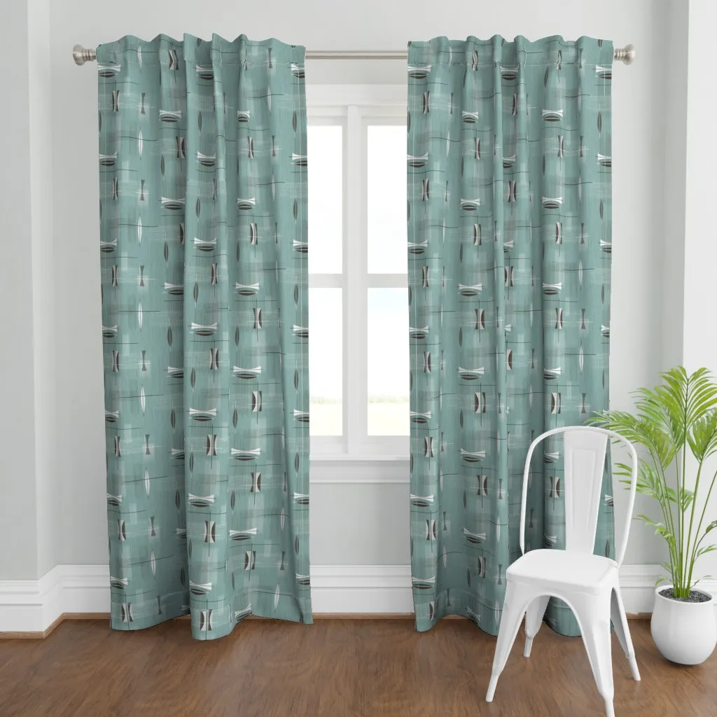 Don Draper Curtain Panel - Teal product