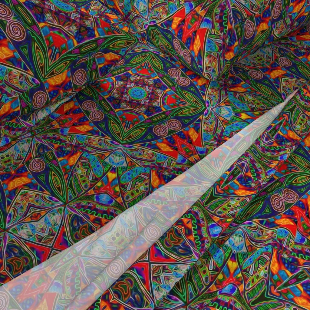 Doodle Geo Tropical Colours King Sheet Set - Red alternate view
