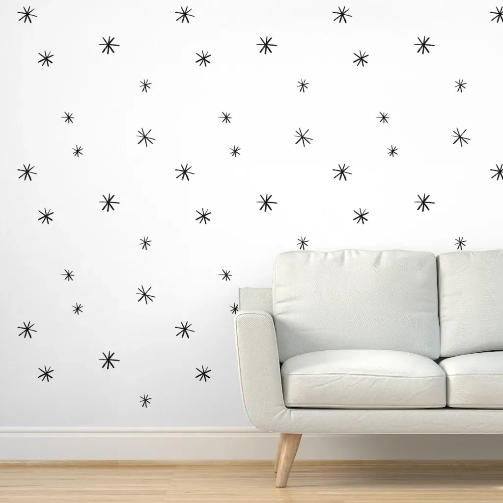 Doodle Stars Blender Peel and Stick Wallpaper - Black product